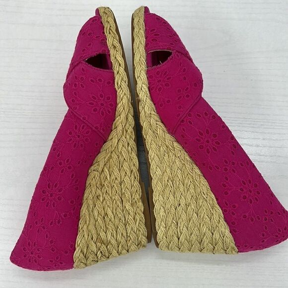 CHAPS Dakoda eyelet wedge peep toe shoes size 7 - Picture 4 of 5